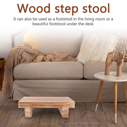 Wooden Bedside Step Stool Indoor Outdoor Mobility Step Stool Portable One Step