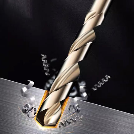 19pcs Straight Shank Twist Drill Bit Set High Speed Steel Metal Drilling Tool