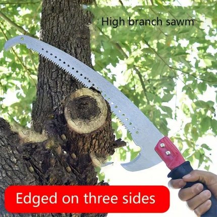 Double Hook Curved Pruning Saw Pole Ready