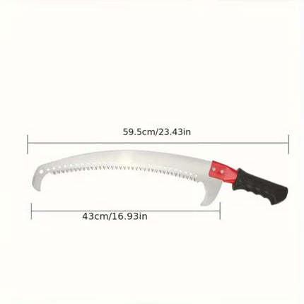 Double Hook Curved Pruning Saw Pole Ready