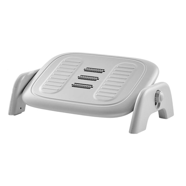 Foot Rest Stool Office Under Desk Fold Footrest Massage Cushion Grey