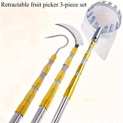 Telescopic Fruit Picker Kit 2.1m 3 Piece Set