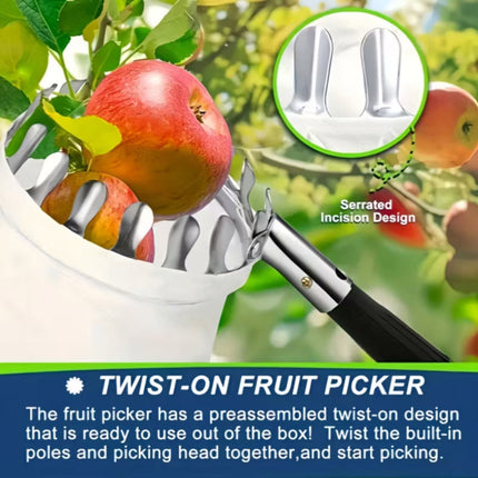 Telescopic Fruit Picker Kit 2.1m 3 Piece Set