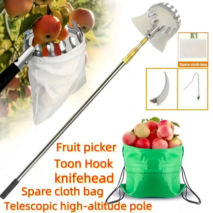 Telescopic Fruit Picker Kit 2.1m 3 Piece Set