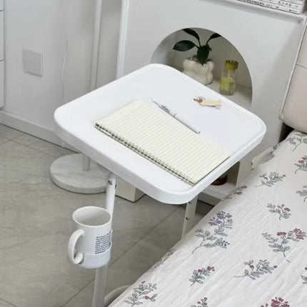 Adjustable Height Mobile Desk with Tilt Tabletop for Home Office