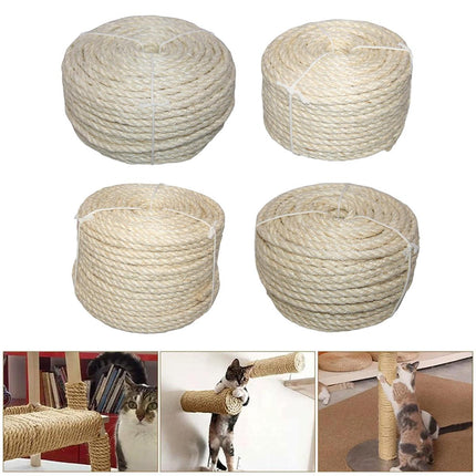 Vintage Burlap Rope Woven DIY Cat Climbing Scratch Rope 6-8mm Home Decoration