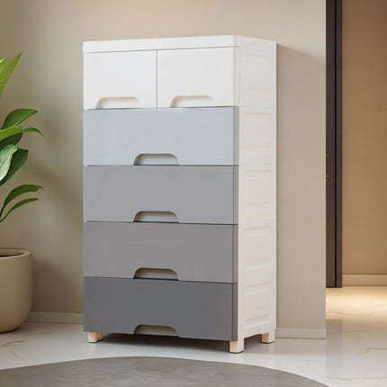 Plastic Multi Layer Drawer Storage Cabinet Dustproof Easy Assemble Space Saving