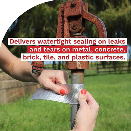 5m Waterproof Tape Butyl Rubber Aluminium Foil Roof Pipe Caravan Repair Flashing - Aimall