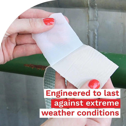 5m Waterproof Tape Butyl Rubber Aluminium Foil Roof Pipe Caravan Repair Flashing - Aimall