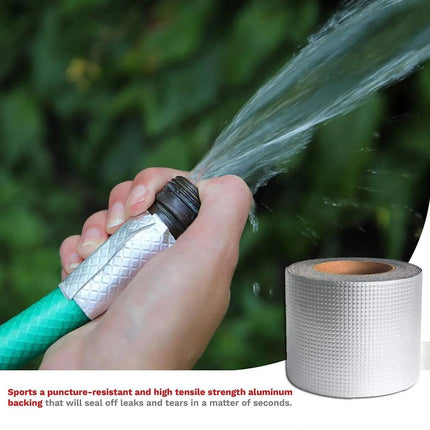 5m Waterproof Tape Butyl Rubber Aluminium Foil Roof Pipe Caravan Repair Flashing - Aimall