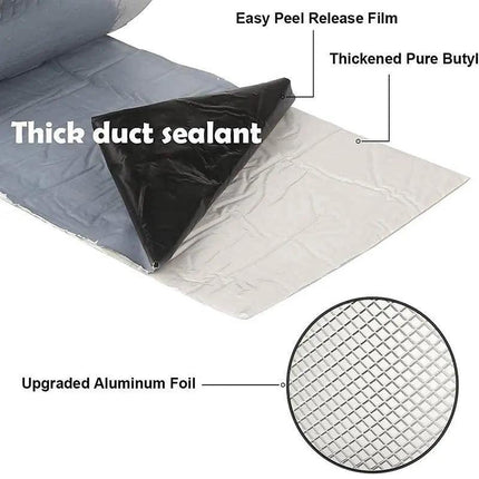 5m Waterproof Tape Butyl Rubber Aluminium Foil Roof Pipe Caravan Repair Flashing - Aimall