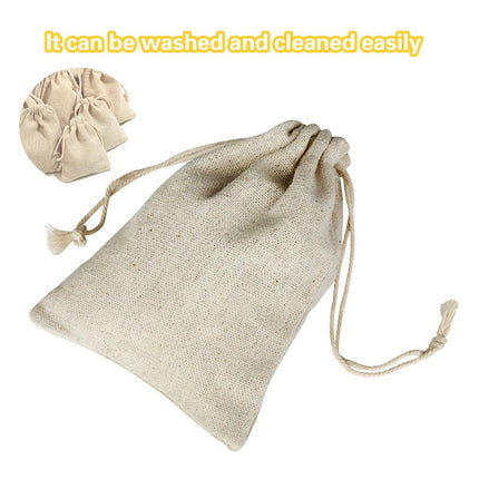8X10Cm Small Bag Natural Linen Pouch Drawstring Burlap Jute Sack Jewelry Gift