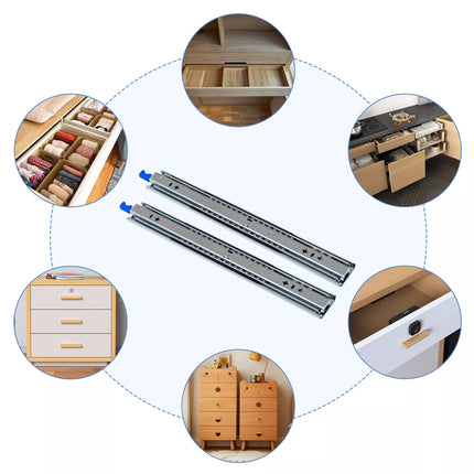 1 Pair Locking Drawer Slides Heavy Duty 120kg Runners Trailer 16 18 20 22 Inch