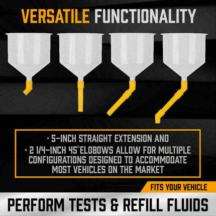 15pcs Spill Proof Radiator Coolant Refilling Funnel Kit Car Universal Adaptor