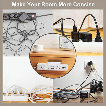 4Pcs Magic Power Strip Plug Holder Seamless Punch-Free Socket Sticker Wall Fixer