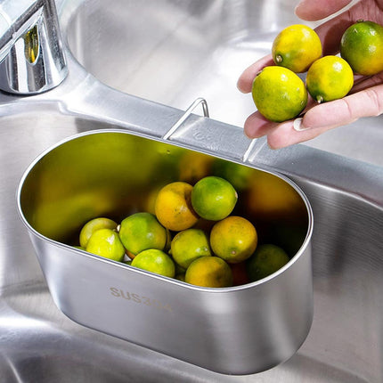 Kitchen Drain Basket 304 Stainless Steel Sink Drain Strainer Basket Food Catcher