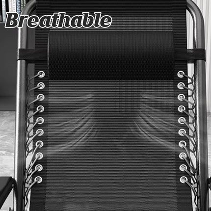 Cool Black Self-produced Nap Folding Recliner Office Lunch Beach Chair