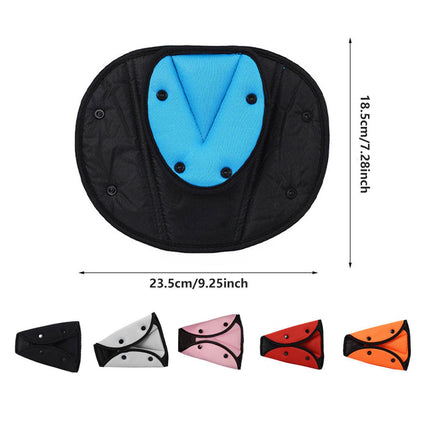 Foldable Car Seat Belt Triangle Retainer Buckle for Child Safety Shoulder Strap