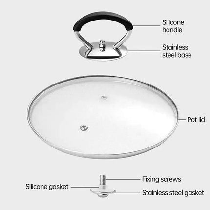 Universal Ring Pot Lid Handle Stainless Steel High Temp Resistant Kitchen