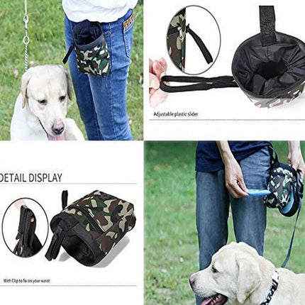 Puppy Pet Dog Obedience Training Treat Bag Feed Pouch & Training Whistle Clicker
