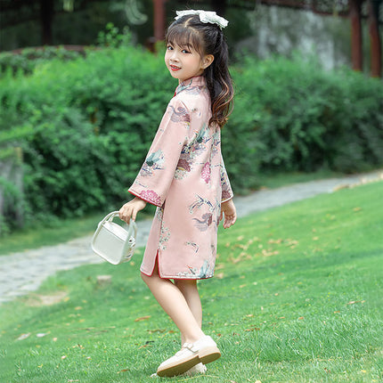 Spring New Long Sleeve Improved Cheongsam Dress