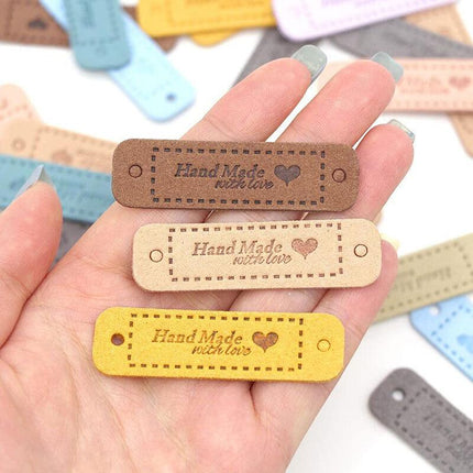 20Pcs Tags Handmade With Love Labels Clothing Tags Diy Crafts Sewing 55X15Mm
