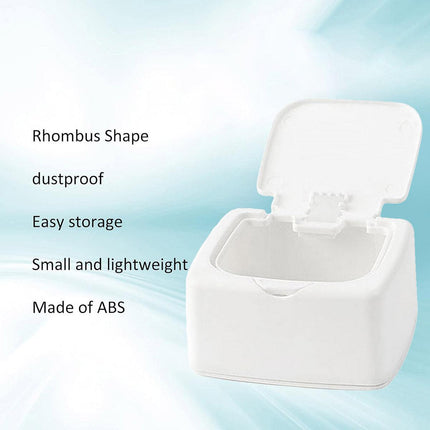 Small Plastic Desktop Storage Box with Lid Organizer Bucket for Office Home Use