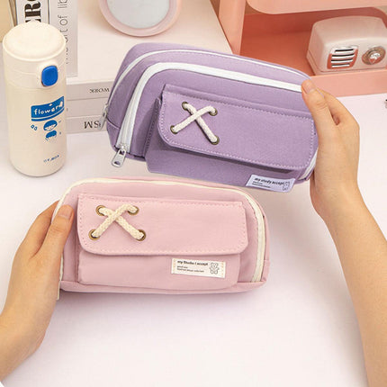 Stylish Officeworks Pencil Case Large Capacity Stationery Organizer 6 Colours