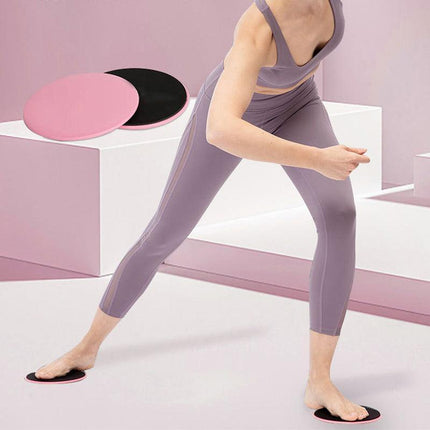 2Pcs Gliding Sliding Discs Core Sliders Yoga Fitness Home Gym Exercise Stretch - Aimall