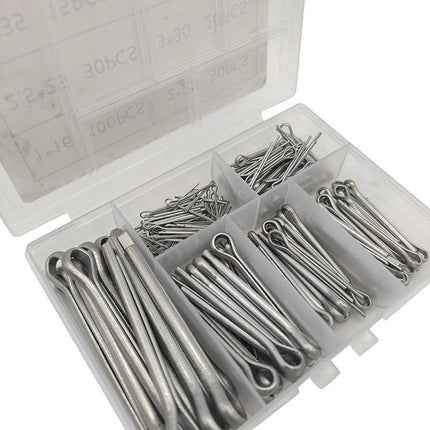 230PCS Galvanized Iron Cotter Pin Assortment Set Split Pin Value
