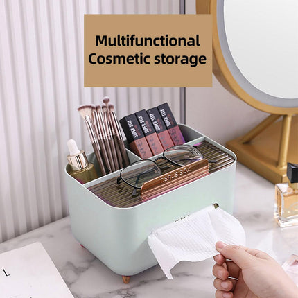 Tissue Box Dispenser Storage Box Napkin Case Remote Control Box Multi-Function