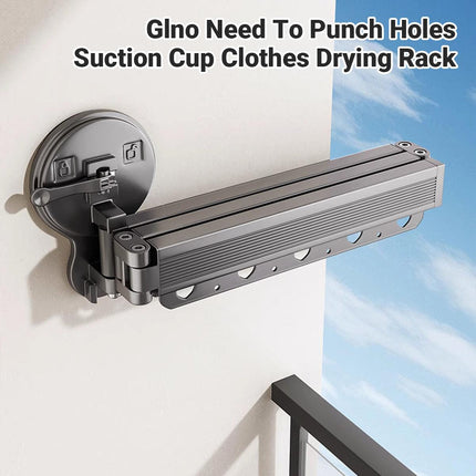 2/3/4-Bar Adjustable Foldable Retractable Clothes Drying Rack Suction Cup Hanger