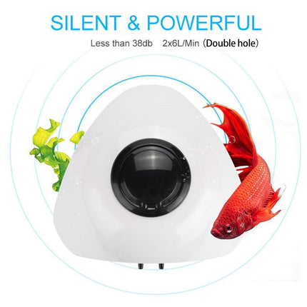 Aquarium Oxygen Pump Fish Tank Air Stone Aerator Oxygenator Pump for Freshwater