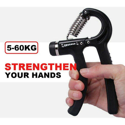 Adjustable Power Hand Grip Forearm Exerciser Gripper Strengthener Trainer 5-60Kg