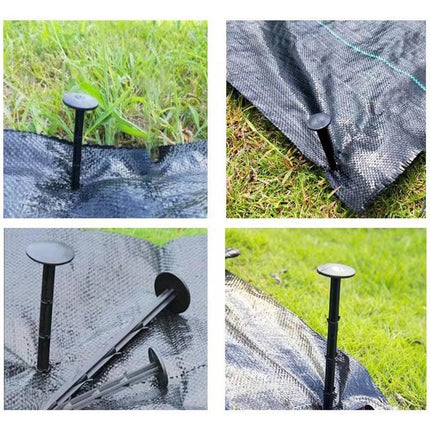 200x Grass Pegs Lawn Turf Weed Mat Plastic Pins Stakes Anchor Lawn Sod Fasten - Aimall