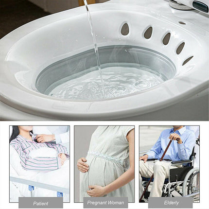 Foldable Toilet Sitz Bath Basin for Personal Hygiene and Daily Cleaning Use