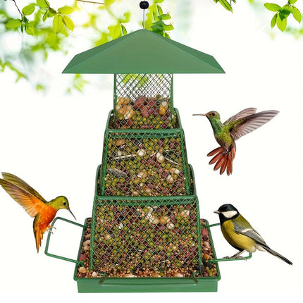 Outdoor Hanging Bird Feeder Durable Garden Feeder for Wild Birds Easy to Use