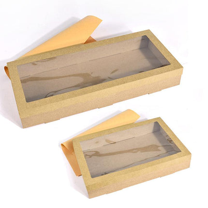 20PCS Pie Boxes White Bakery Boxes Pastry Boxes with Window for Cookies Muffins