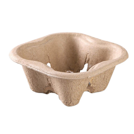 100PCS BioCup 1/2/4 Cup Carry Tray Recycled Paper Pulp Holder