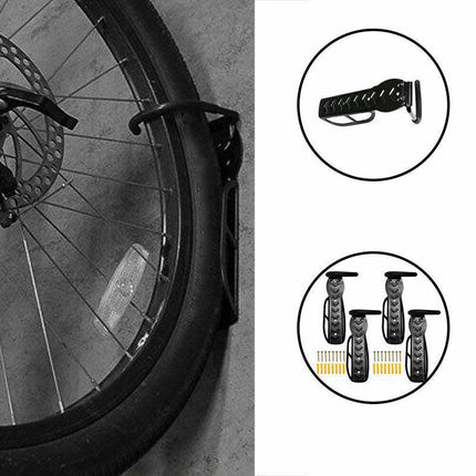 4Pcs Steel Bicycle Bike Wall Rack Mount Garage Stand Holder Storage Hanger Hook