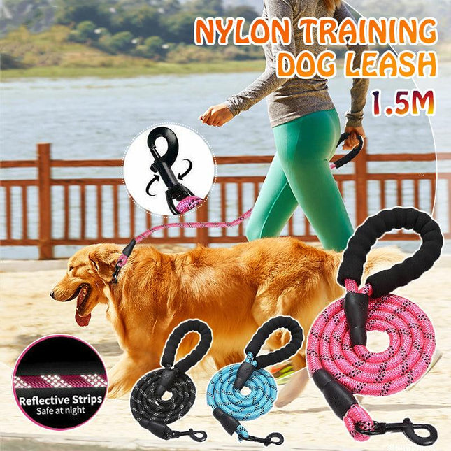 Nylon Training Dog Leash Heavy Duty Pet Products Strong Rope Recall Lead Leashes - Aimall