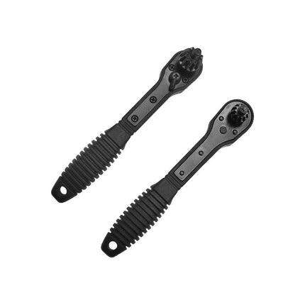 2pcs 2 in 1 Drill Chuck Ratchet Wrench Double Headed Spanner Key Tool Set