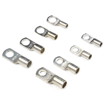 240Pcs 4WD Cable Lug Ring Battery Copper Tube Connector Kits Terminal Crimper