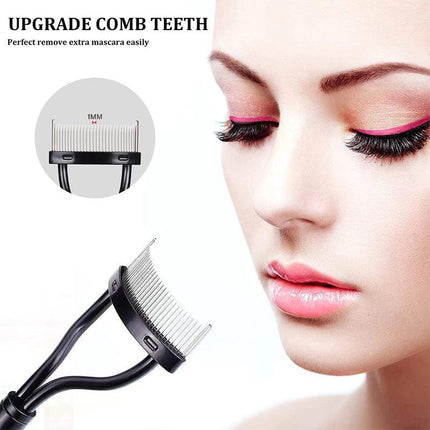 2 X Eyelash Comb Lash Separator Mascara Lift Curl Metal Brush Beauty Makeup Tool - Aimall