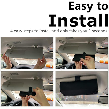 Car Glasses Clip Multifunctional Sun Visor Glasses Holder Storage Case Organizer