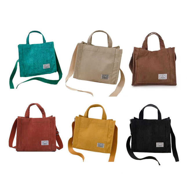 6 Colours Women Corduroy Small Square Shoulder Bag Fashion Crossbody Tote