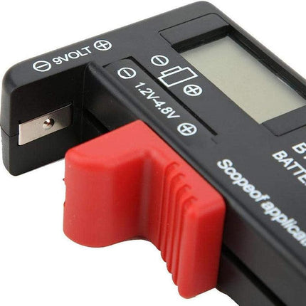 Digital Universal Battery Tester Fits AA AAA C D 9V and Button Cells LCD Display - Aimall