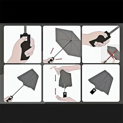 Automatic Folding Umbrella 12-Rib Large Windproof Sunshade for Men and Women
