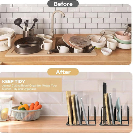 Home Kitchen Chopping Board Draining Rack Multifunction Storage Shelf Organizer