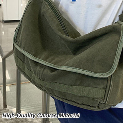 Green Messenger Shoulder Bag for Men Women Casual Work Travel and Daily Use
